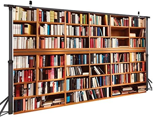 AIIKES 7x5FT Bücherregal Fotografie Hintergrund Schulbibliothek Lernen Bücherregal Szene Kinder Foto