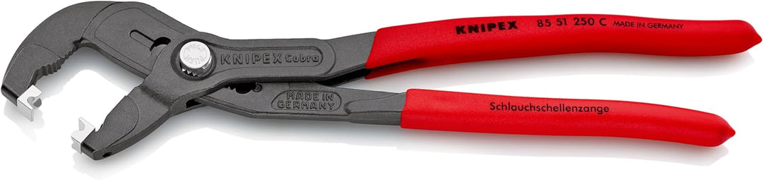 KNIPEX Schlauchschellenzange für Click-Schellen, KFZ, Chrom-Vanadium, atramentiert, 250 mm (SB-Karte