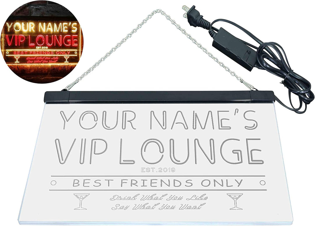Personalized Your Name Est Year Theme VIP Lounge Bar Club Pub Dual Color LED Barlicht Neonlicht Lich