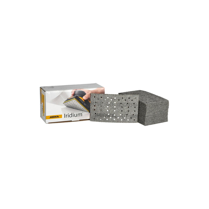 Mirka Iridium Premium-Schleifpapier 81x133mm Klett 54-Loch, Korn 40, 50/Pack/Zum Schleifen von Lack,