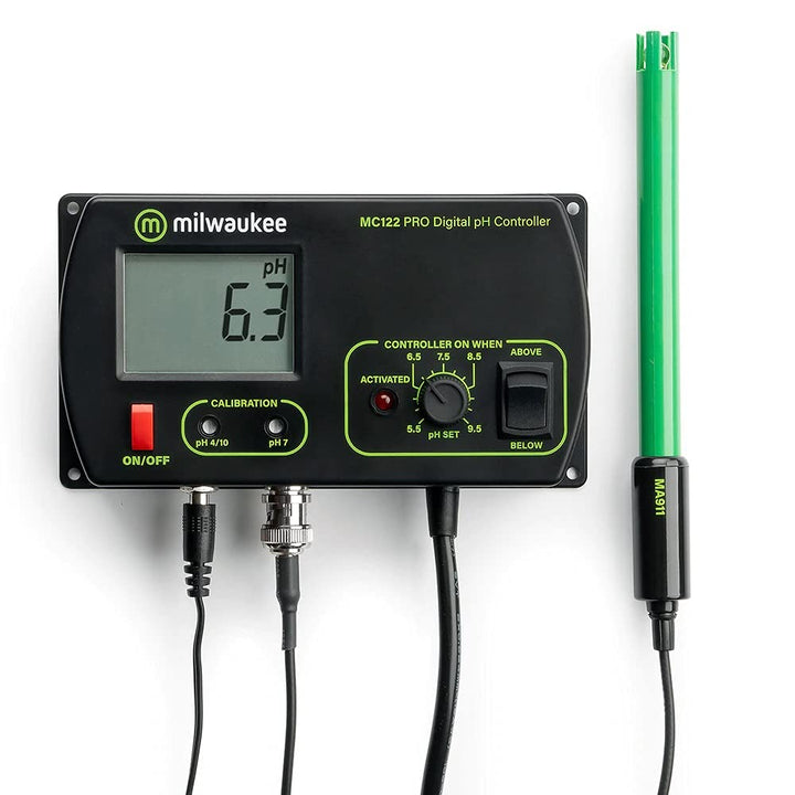 pH-Controller/Regler Milwaukee MC122 PRO inkl. pH-Elektrode, pH-Computer für Aquarium, Spa, Teich un