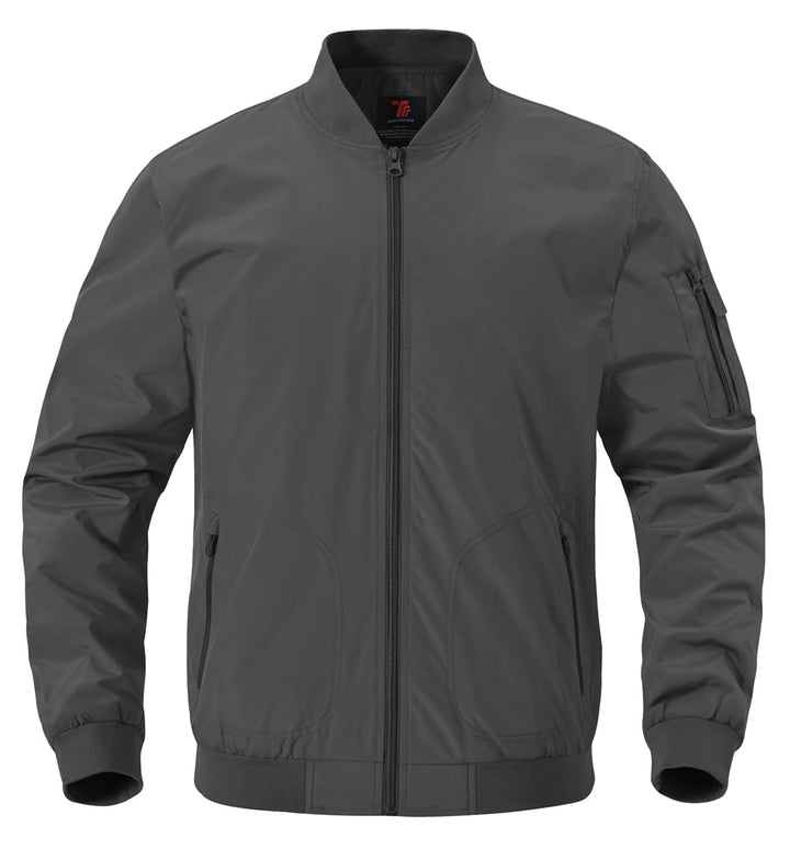 YSENTO Herren Bomberjacke Leichte Übergangsjacke Blouson Windbreaker Stehkragen Baseball Fliegerjack