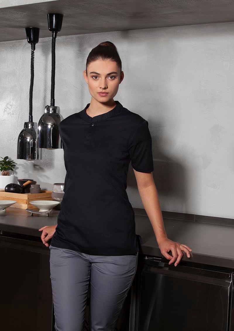 Karlowsky Kurzarm Damen Arbeitsshirt Performance 60% Baumwolle, 40% Polyester 2XL Schwarz, 2XL Schwa