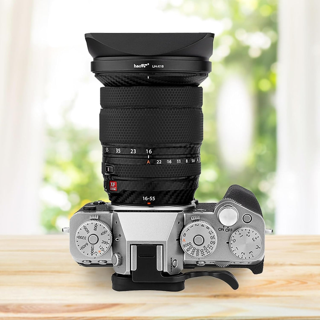 Haoge LH-X18 Gegenlichtblende mit Bajonettsockel für Fujifilm Fuji Fujinon XF 16-80 mm F4 R OIS WR X