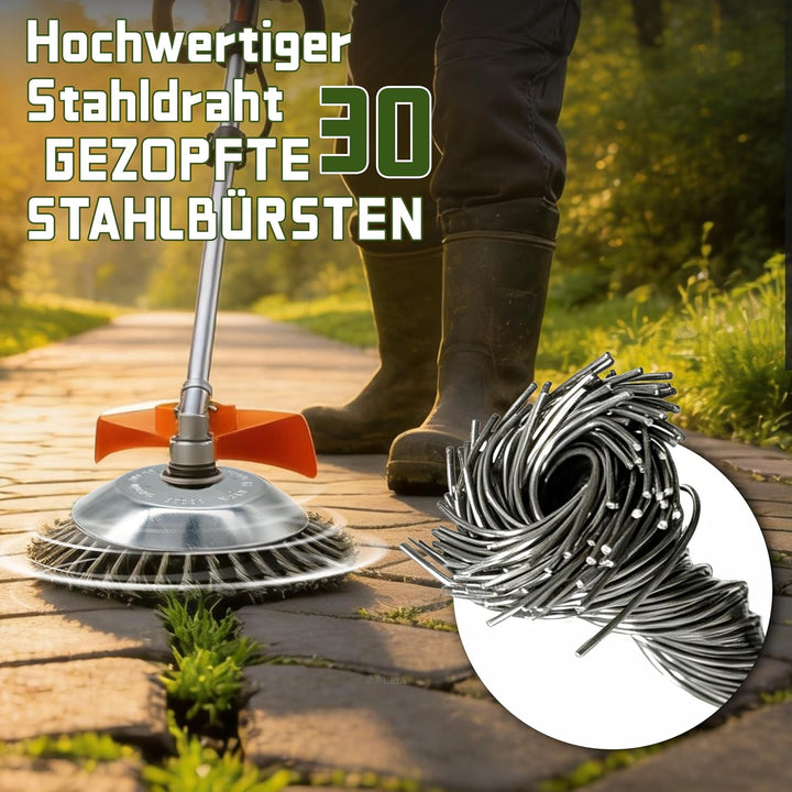 JKKLCC 200mm Unkrautbürste Freischneider mit 25.4mm Bohrung,Profi Trimmer Wildkrautbürste für Stihl