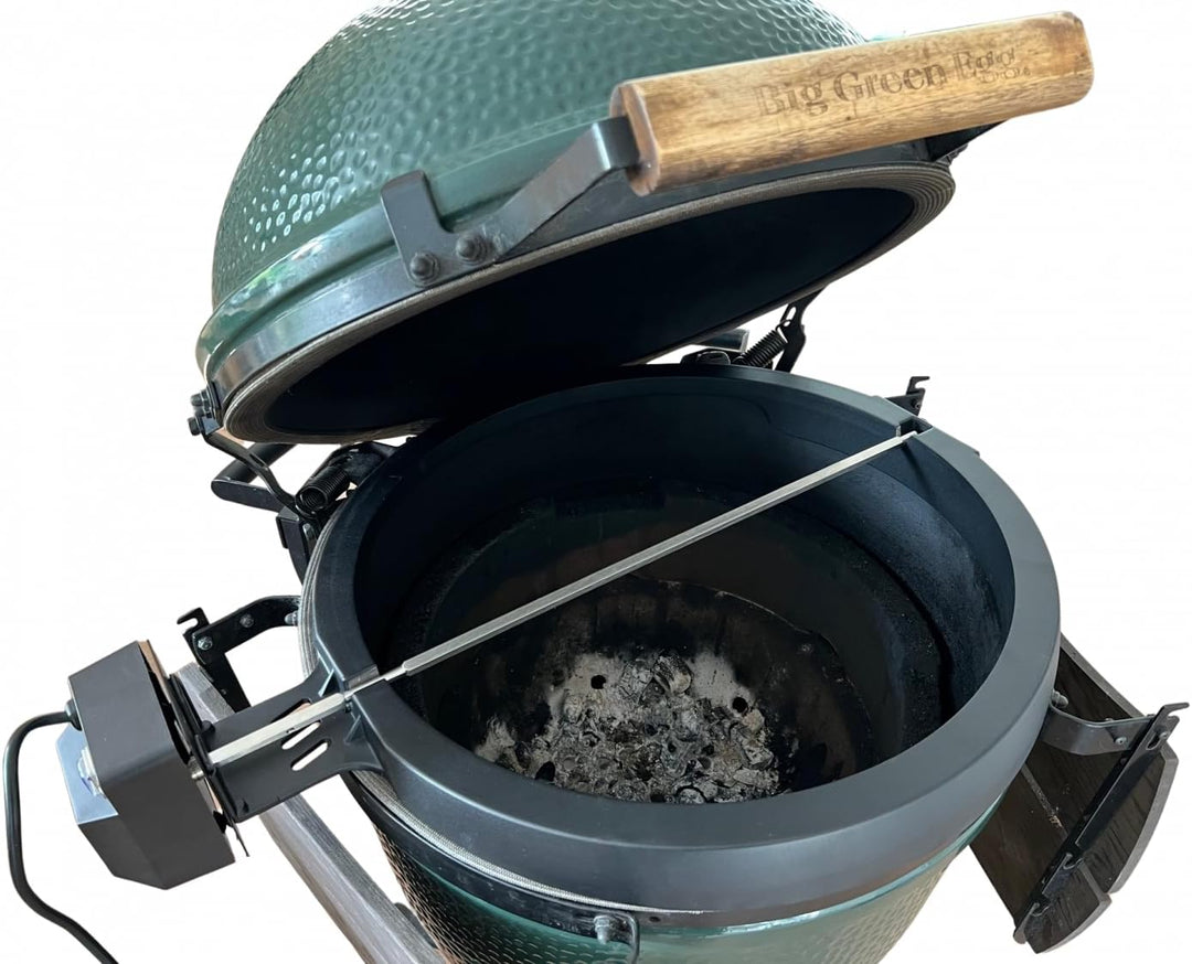 Drehspiess aus Aluminium für Kamado BBQ Large, kompatibel mit Monolith Classic 2.0, Big Green Egg La
