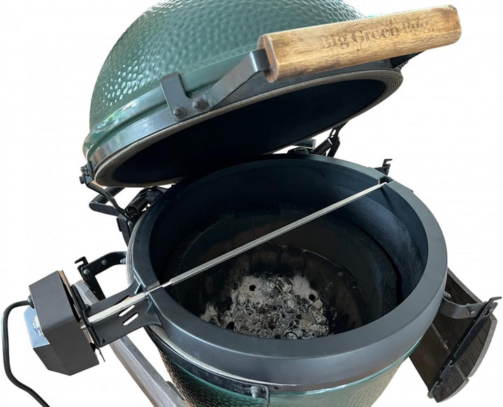 Drehspiess aus Aluminium für Kamado BBQ Large, kompatibel mit Monolith Classic 2.0, Big Green Egg La