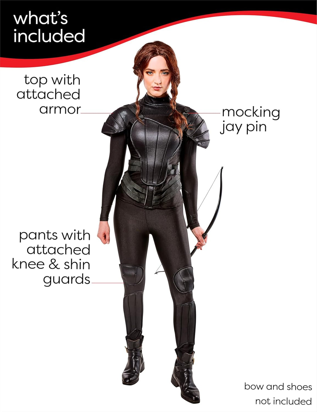 Rubie's Hunger Games Mockingjay Katniss Deluxe Kostüm für Damen, Grösse Large, Brustumfang 102 - 107