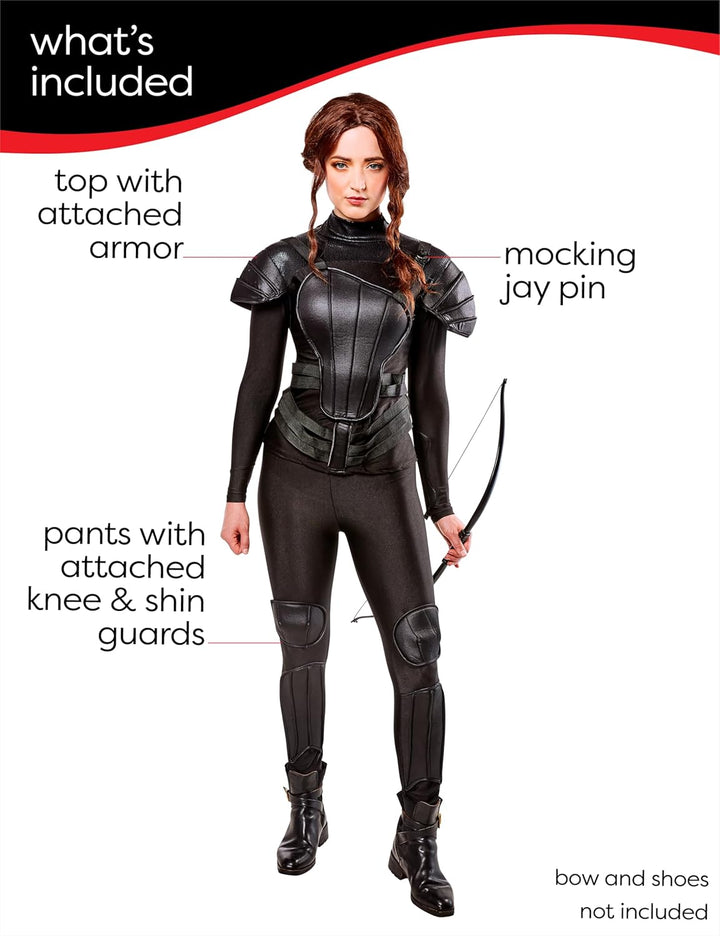 Rubie's Hunger Games Mockingjay Katniss Deluxe Kostüm für Damen, Grösse Large, Brustumfang 102 - 107