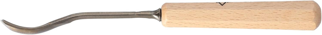 STUBAI Stemmeisen Stechbeitel Serie 52 - Form 26 | Gekröpftes Hohleisen 12 mm, mit Holzgriff, zum Vo