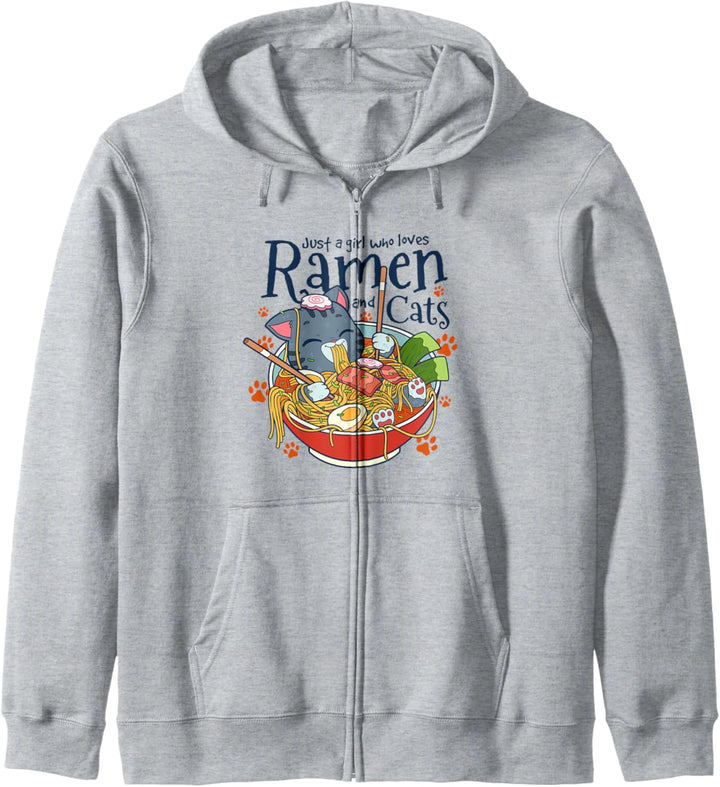 Kawaii Niedliche Anime Katze Mädchen Otaku Japanische Ramen Kapuzenjacke