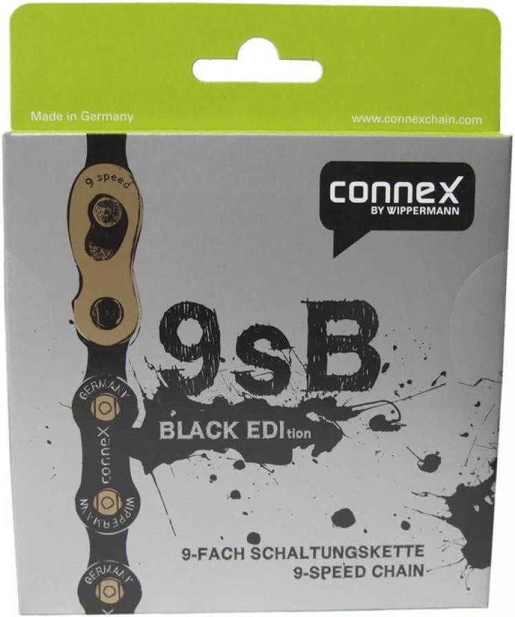 Schaltungskette Wippermann Connex 9SB 114 Gl. 9-f. schwarz-gold, conneX link