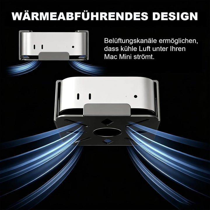 Wandhalterung für Mac mini M4/M4 Pro | Host-Aufbewahrungsbox unter dem Bürotisch, VESA-Wandmontage,