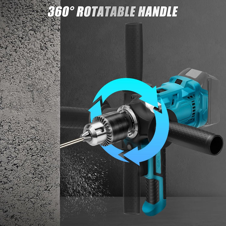 Akku Farbmörtelrührer Kompatibel mit Makita 18V Batterie, Brushless Rührwerk Zementmischer 2-Gang-Ge