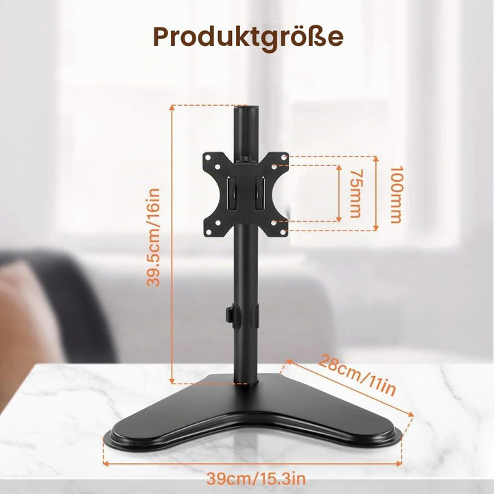 KKTONER Universal Monitor Ständer Bildschirm Stand Metallfuss Freistehendes Tischchen Halterung für