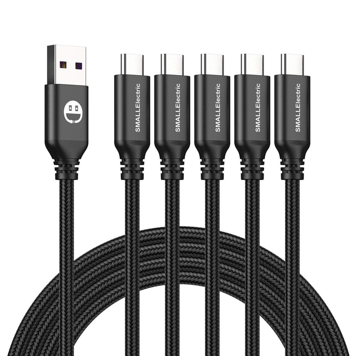 5 x 3 m langes USB-C-Kabel, extra langes USB-A auf USB-C, 3 m, Typ C, Schnellladekabel, kompatibel m