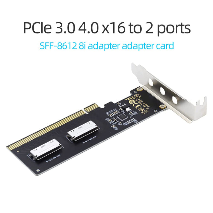 cablecc PCIE PCI-Express 16x auf Dual Oculink SFF-8612 SFF-8611 8X VROC Adapter für Mainboard SSD Gr