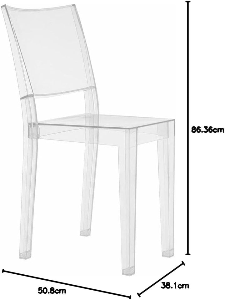 Kartell La Marie, 2er Set Stühle, Transparent Cristallo, Cristallo