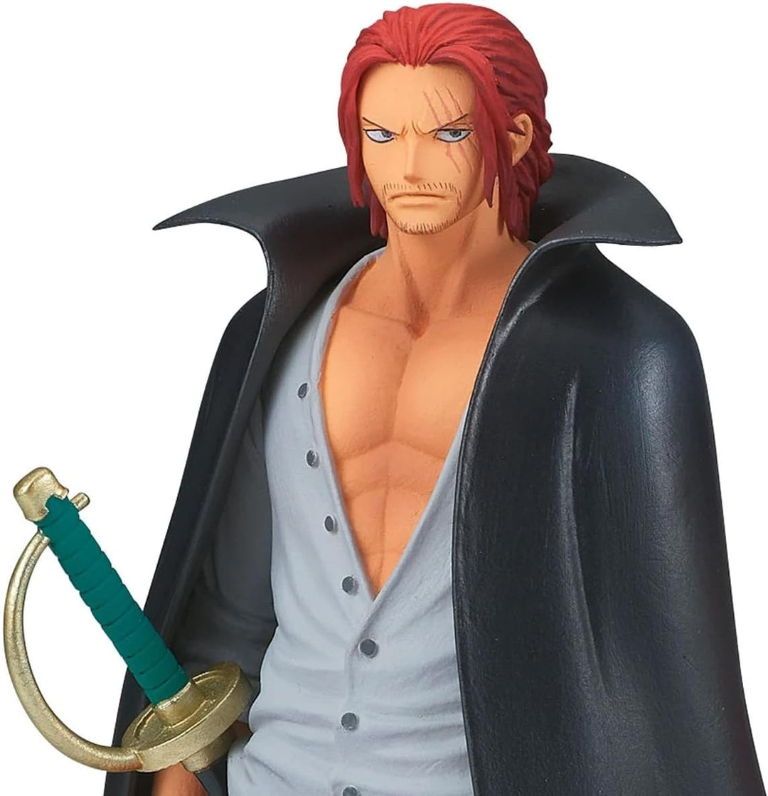 BANPRESTO Shanks One Piece Actionfigur, Film Red, Dxf The Grandline Series, 17 cm, Mehrfarbig, BP881
