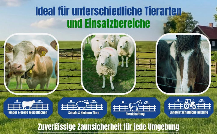 Weidezaungerät 12 Volt 12 V Solar Weidezaun Weidegerät Elektrozaungerät 2,5 Joule