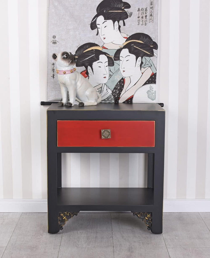 China Schrank Nachtschrank Vintage Nachttisch Nachtkonsole Nachtkommode Ablage mya054 Palazzo Exklus
