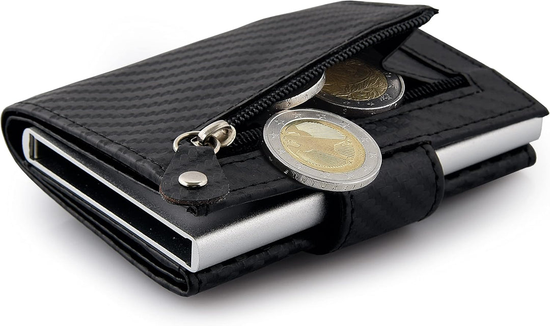 Manufaktur Nikita® Kreditkartenetui Echtleder | Geldbörse mit RFID-Schutz | Wallet für 10 Karten | f