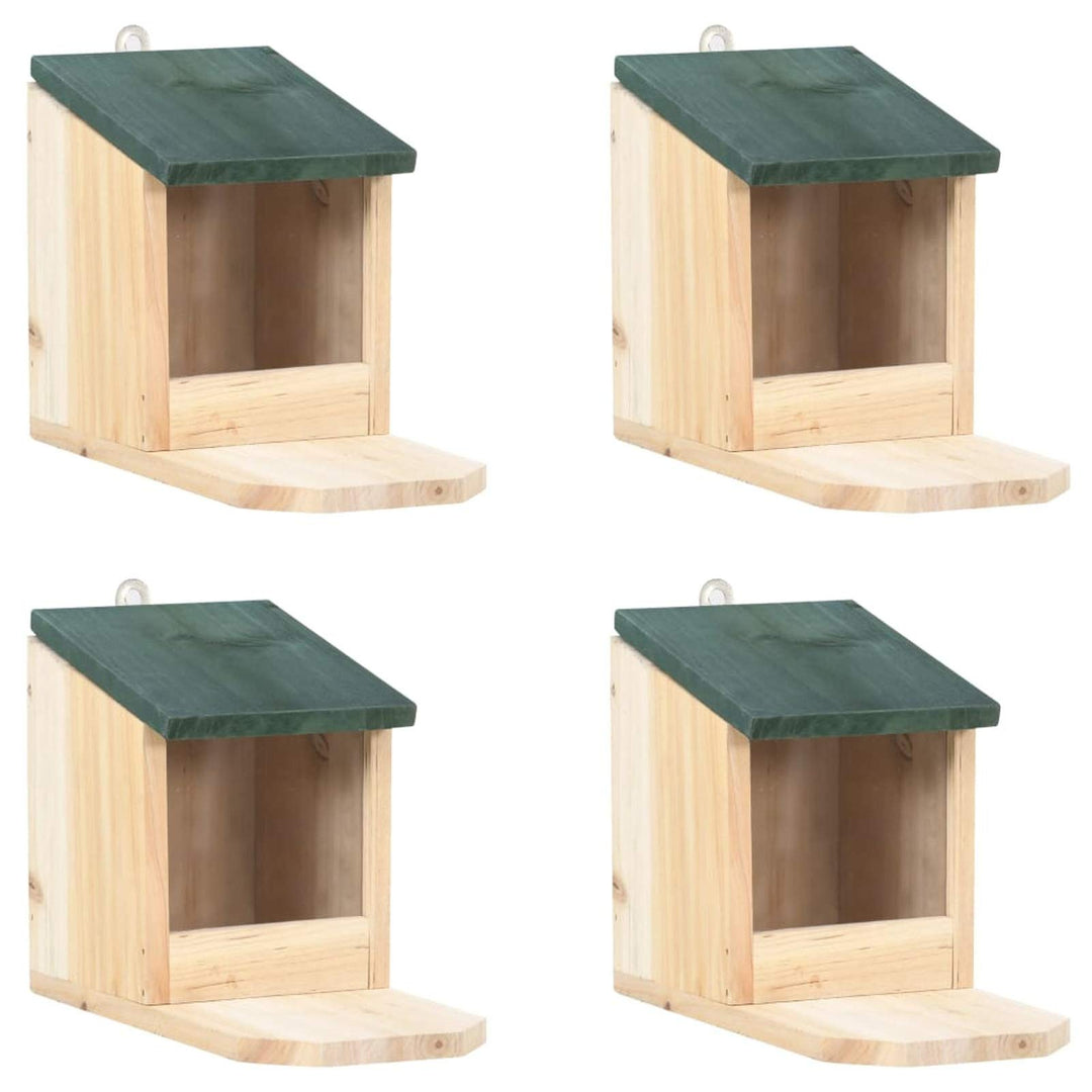 Cigopx Eichhörnchen Futterhäuser 4 STK. Tannenholz