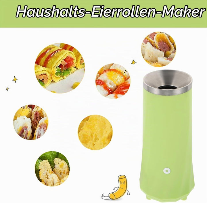Cabilock Elektrischer Eierbrötchenhersteller Mini Eierrolle Maschine Für 1-7 Eier Mit Antihaftbeschi