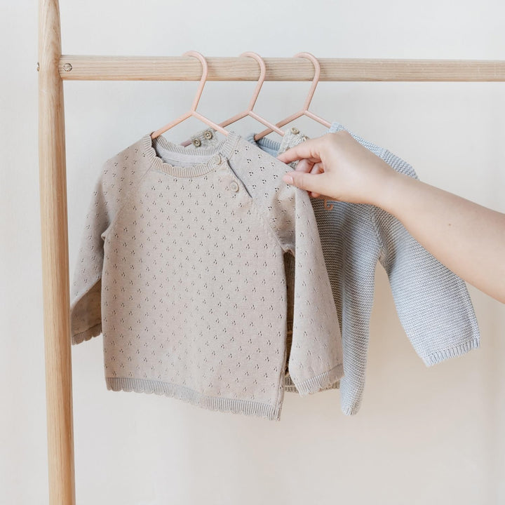 3 Sprouts - Kleiderbügel für Kinder – Baby und Kleinkinderkleidung - Nachhaltige Kleiderbügel aus We