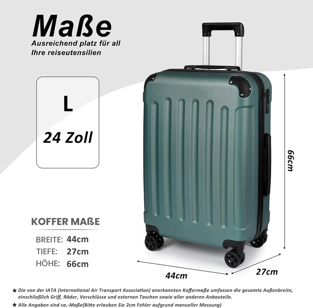 TAN.TOMI Koffer Hartschalenkoffer, Koffer Handgepäck Trolley Koffer Handgepäck, Reisekoffer mit Roll