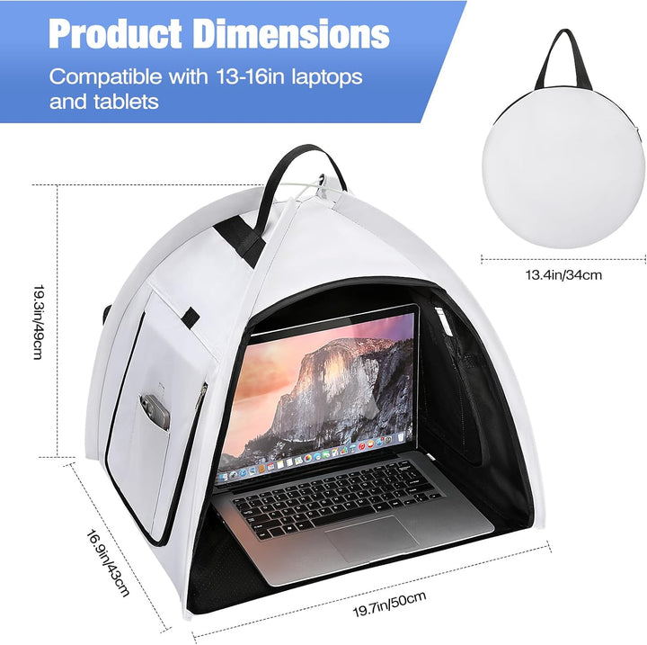MoKo Laptop Sonnenschutz &amp; Sichtschutz, Tragbare Wasserabweisende Laptop Haube für Outdoor &amp; Reisen,
