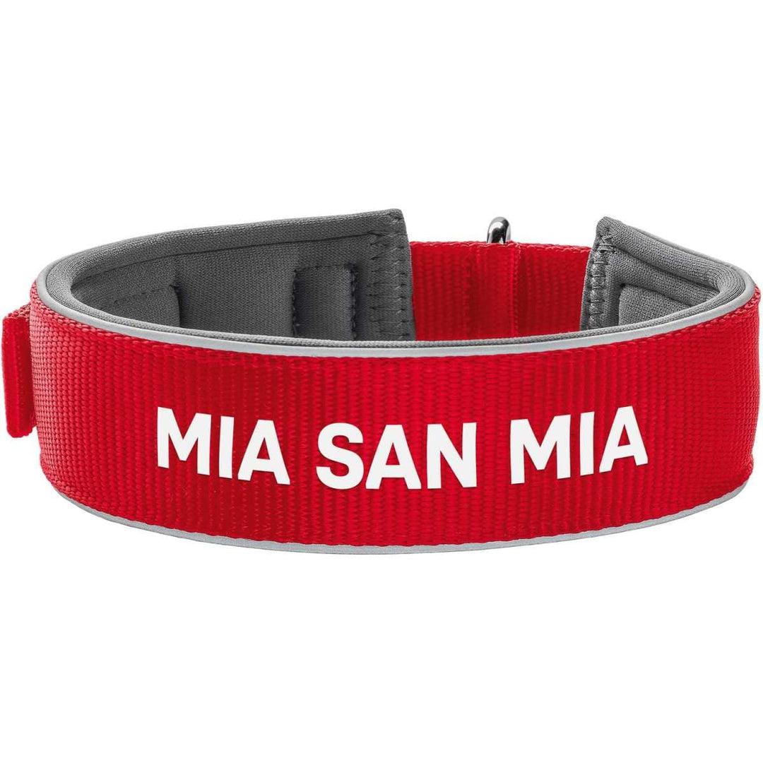Hunter NEOPREN REFLECT FC Bayern München Hundehalsband, M-L (55), rot/grau Rot M-L (55), Rot M-L (55
