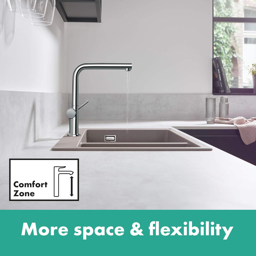 hansgrohe Talis M54 - Küchenarmatur, 1 Stahlart, Wasserhahn Küche mit Auslaufhöhe 270 mm, Mischbatte