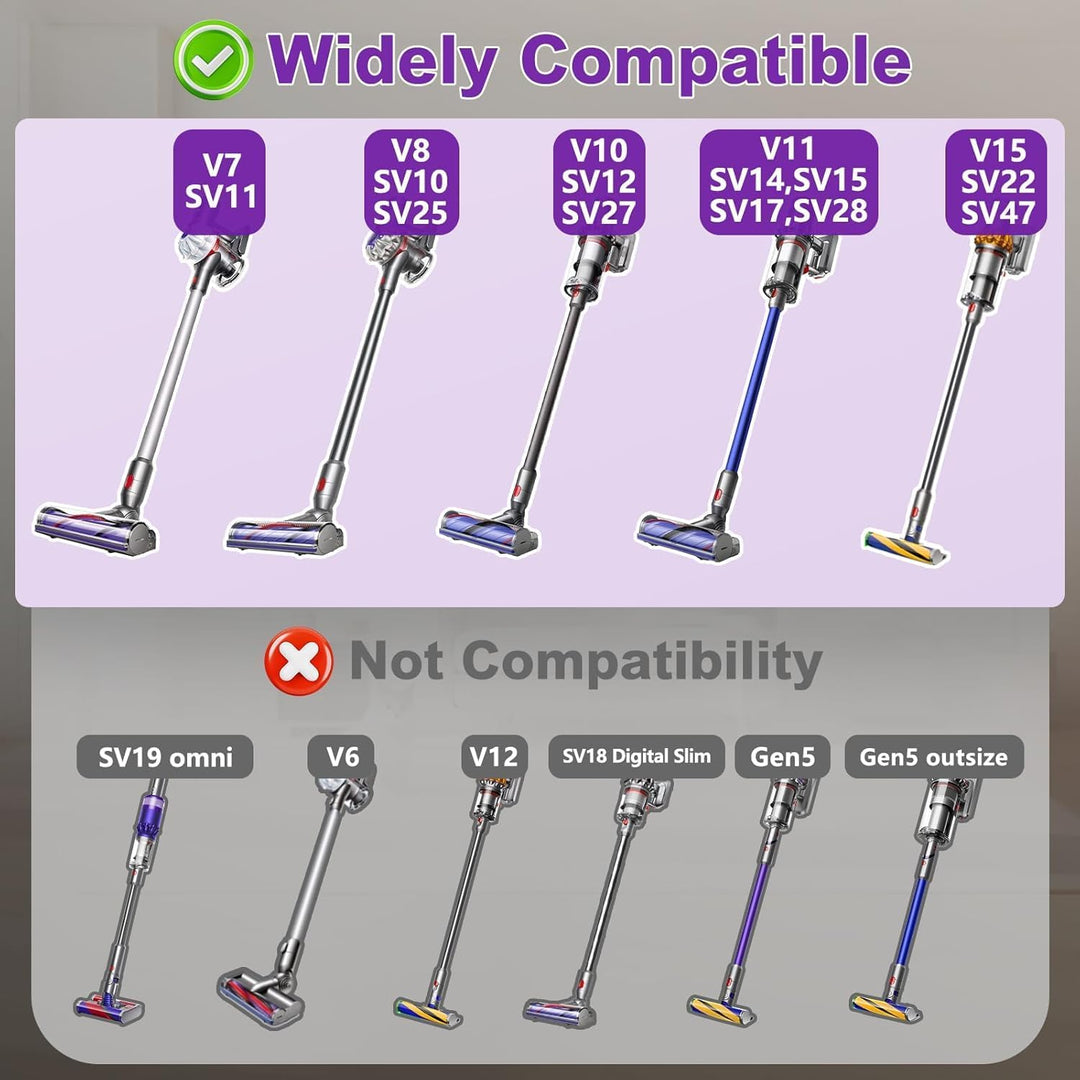 Softwalze Bodendüse Kompatibel mit Dyson V7 V8 V10 V11 V15 SV10 SV11 SV12 SV14 SV15, Elektrischer So