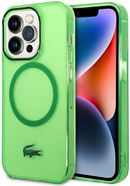 Lacoste LCHMP14XULON Hülle für iPhone 14 Pro Max 6.7" Grün hardcase Transparent