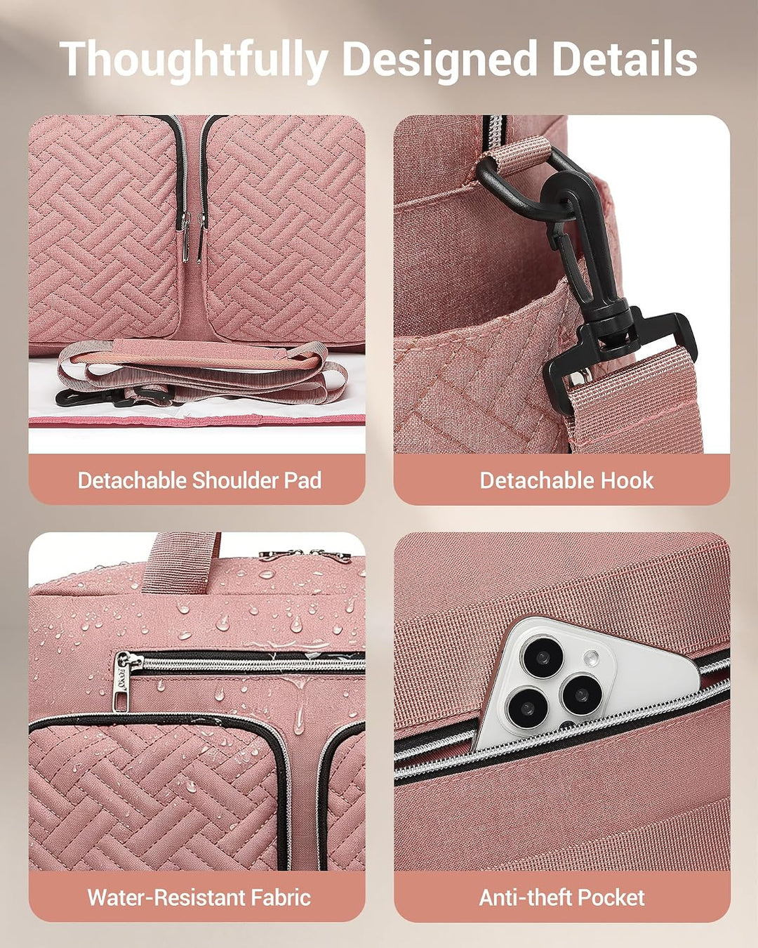 KONO Baby-Wickeltasche, stilvoll, für Mama und Papa, wandelbare Reisetasche mit isolierten Taschen G