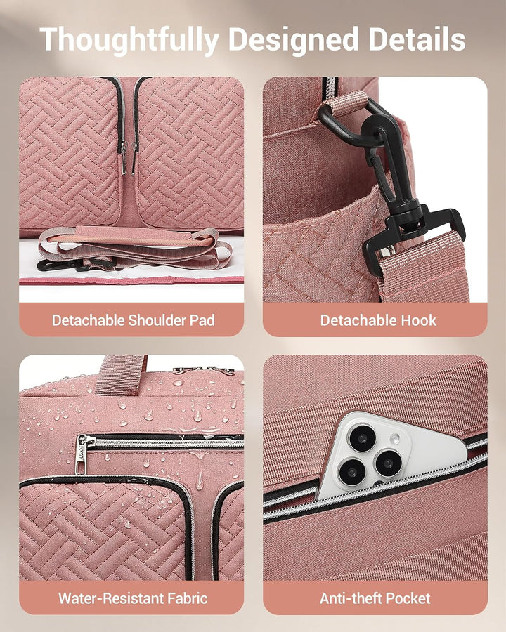 KONO Baby-Wickeltasche, stilvoll, für Mama und Papa, wandelbare Reisetasche mit isolierten Taschen G