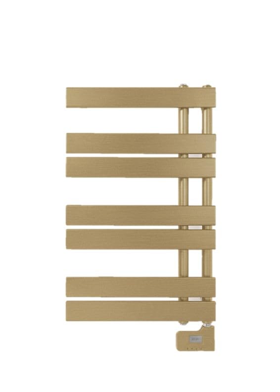 CREATE/WARM Towel MODERN/Elektrischer Badheizkörper Gold / 80x50cm / 2 in 1, 6 Betriebsmodi, LCD-Dis