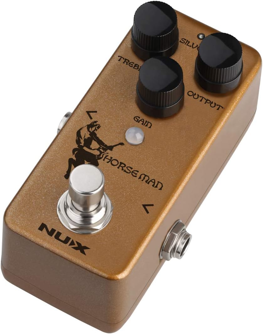 NUX Horseman Overdrive Gitarren-Effektpedal mit Gold- und Silber-Modi