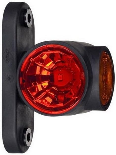 2 x Gummibremsleuchten LED 12 V 24 V mit Kontrollschild E Positionslicht LKW PKW Lampe weiss rot ora
