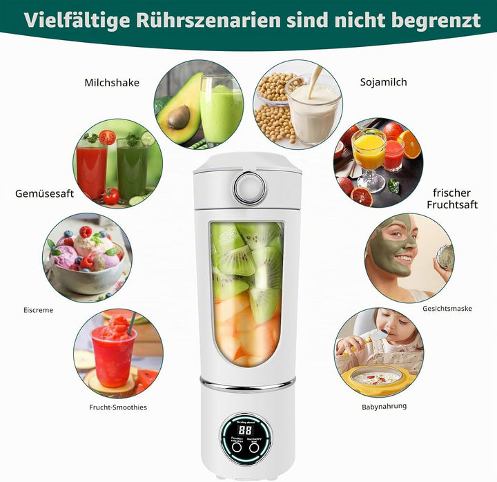 Tragbarer Mixer 700ml Smoothie Maker, Mini Smoothie Mixer Standmixer Smoothie-Maker To Go Portable B