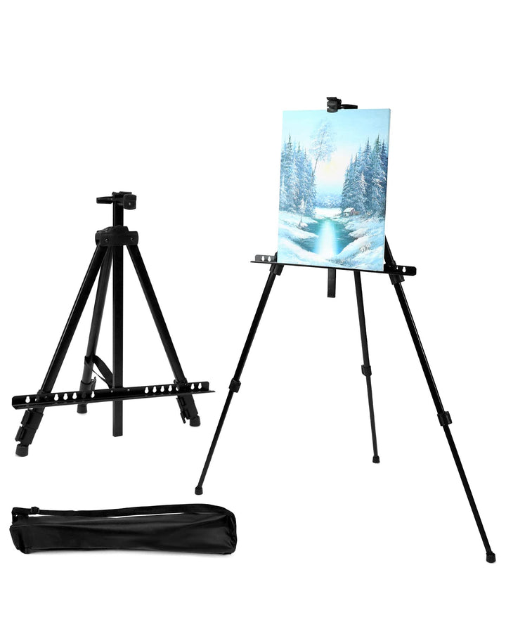 QWORK® verstellbare staffelei, 50-160cm, zusammenklappbare stativ staffelei, für malen, poster, mit