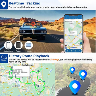 4G GPS Tracker Lange Standby-Zeit 10000 mAh, GPS-Tracker für Auto, LKW, PKW, GPS Ortung Echtzeit Tra