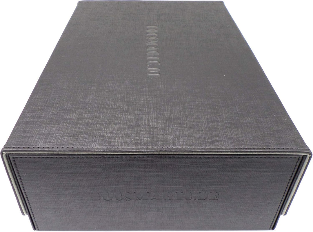 docsmagic.de Premium 3-Row Trading Card Storage Box Black + Trays & Divider - MTG PKM YGO - Sammelka