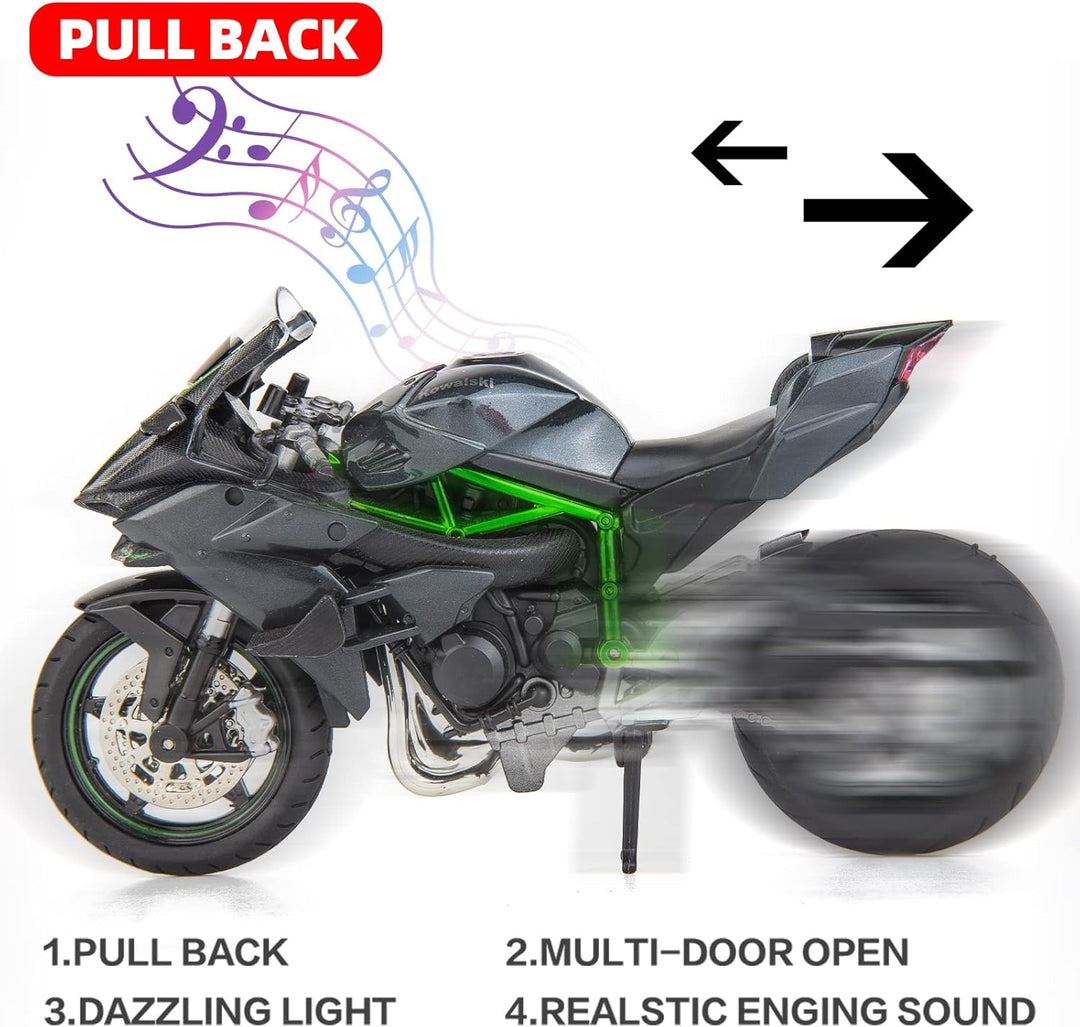 TGRCM-CZ kompatibel für 1:12 Kawasaki Ninja H2R Motorrad Modell, DieCast Modell Motorrad, Aufhängung