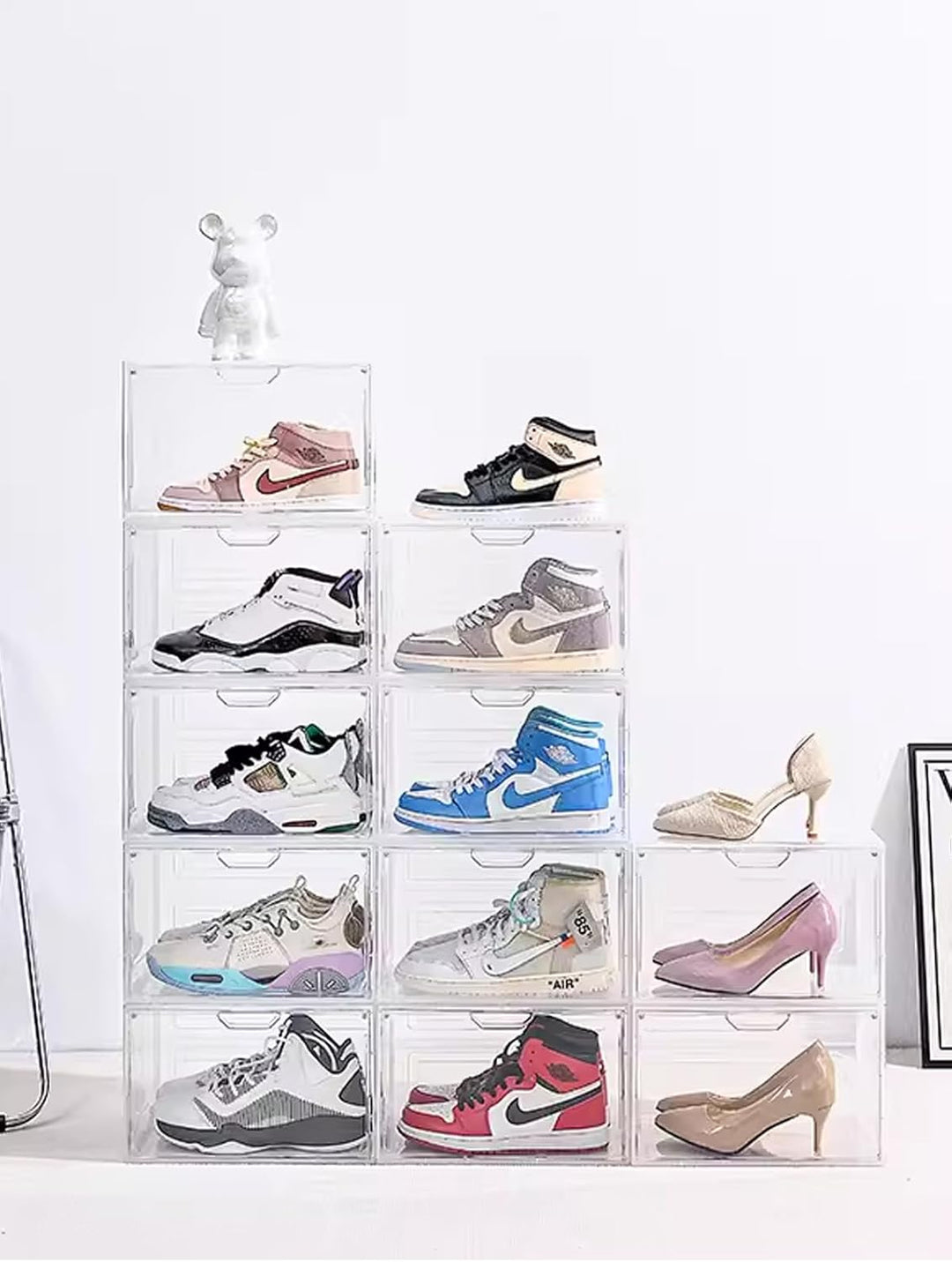 Schuhboxen Organizer-Schuhkartons durchsichtig,Transparent Schuhaufbewahrung für Sneakers und Turnsc