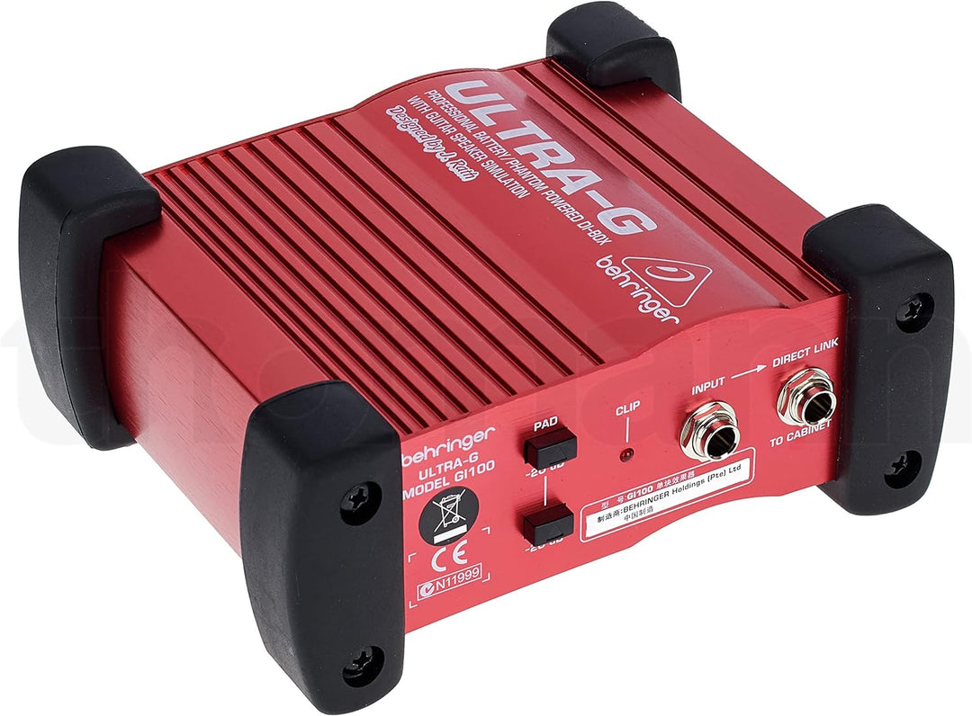Behringer ULTRA-G GI100 Professionelle batterie-/phantomgespeiste DI-Box mit Gitarren-Lautsprecher-E