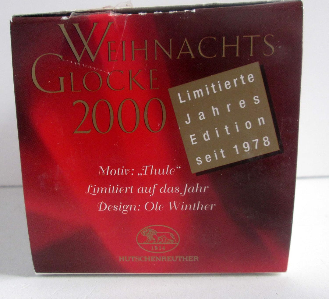 Hutschenreuther Weihnachtsglocke 2000, Anhänger, Porzellanglocke, Baumschmuck, Baumanhänger, Weihnac