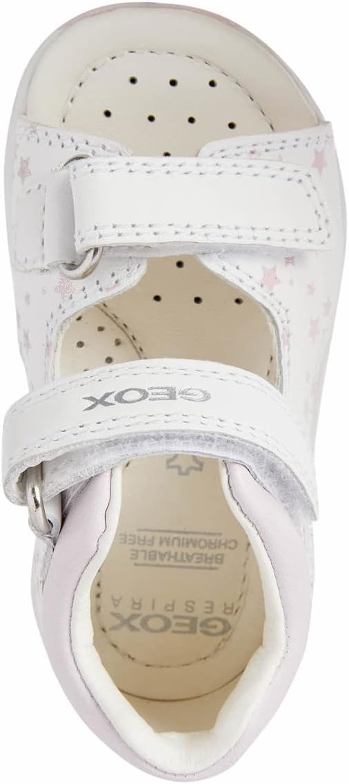 Geox Mädchen B Sandal Tapuz Girl Erste Schritte 26 EU White Pink, 26 EU White Pink