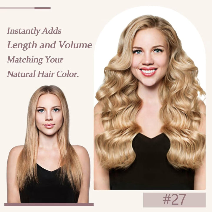 TESS Tape Extensions Echthaar #27 Honigblond 50 cm Echthaar Haarverlängerung 20 Stücke Glatt Remy Ta